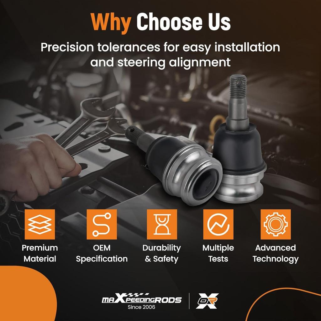 maXpeedingrods 2Pcs Front Lower Ball Joints Kit for Subaru & Saab Model- Forester Impreza Legacy Crosstrek Outback Baja WRX XT XV 1988-2019, 9-2X