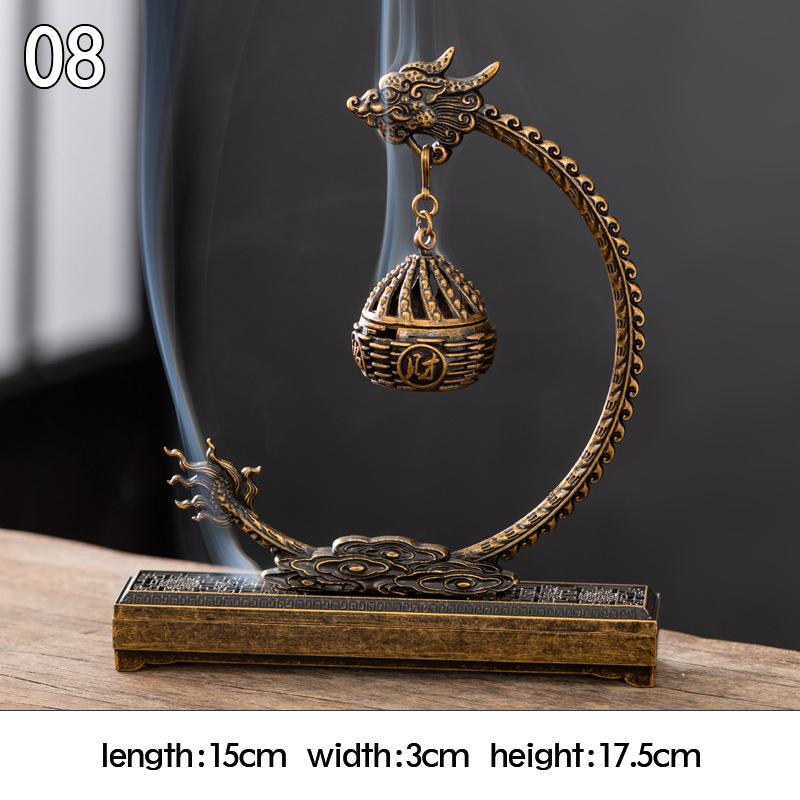 Retro Räuchergefäß Hohllegierung Hängendes Räuchergefäß Haushalt Räucherstäbchen Ornament Lotusbrenner Heim Büro Dekor Neu