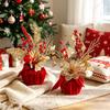 Red and Gold-Edged Christmas Tree Decorations: Perfect for Holiday Festivities and Gift Giving
