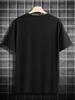 Men's Short-Sleeved Crew Neck T-Shirt -  Blend, Casual Top With Creative Gesture Print - Summer Tee - For Men