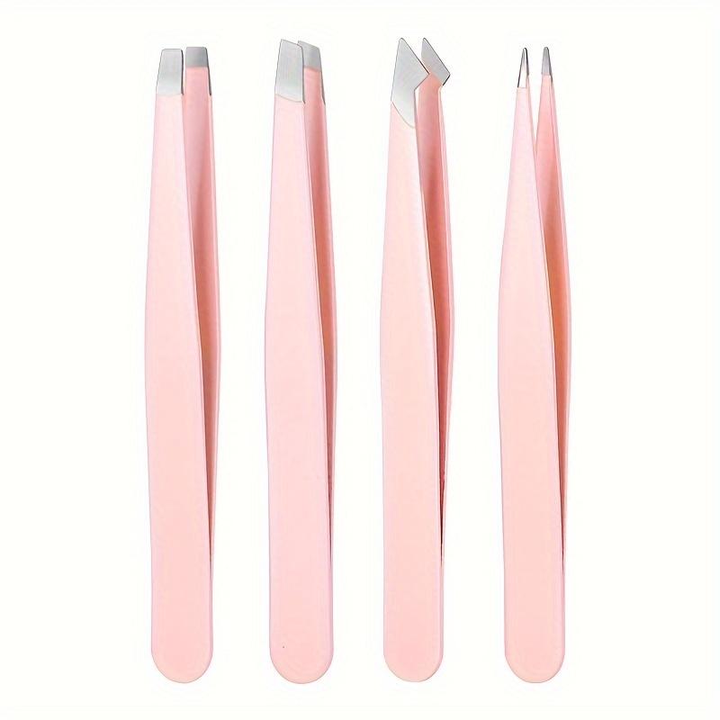 

4 Piece Eyebrow Tweezers Set, Women s High Precision Facial Hair Removal Beauty Tool for Ingrown Hair Splinters