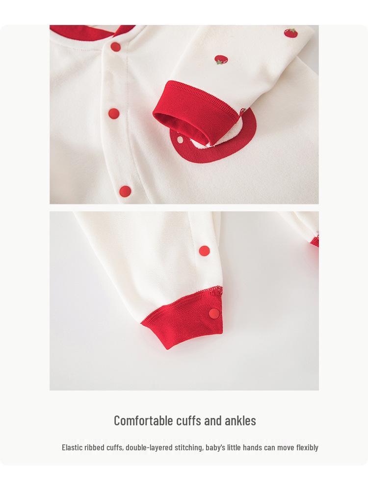 Pure Cotton Newborn Jumpsuit: Spring/Autumn Baby Romper, Full Moon Clothes, Hundred Days, Winter Wear & New Year's Outfit
