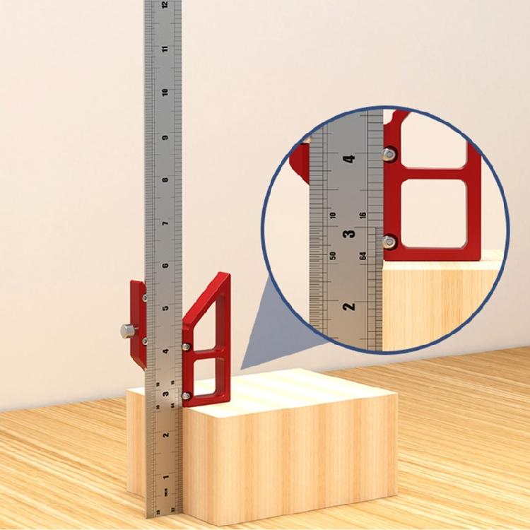 Woodworking Center Marking Tool Aluminum Alloy Square Angles Ruler 45/90° Ruler