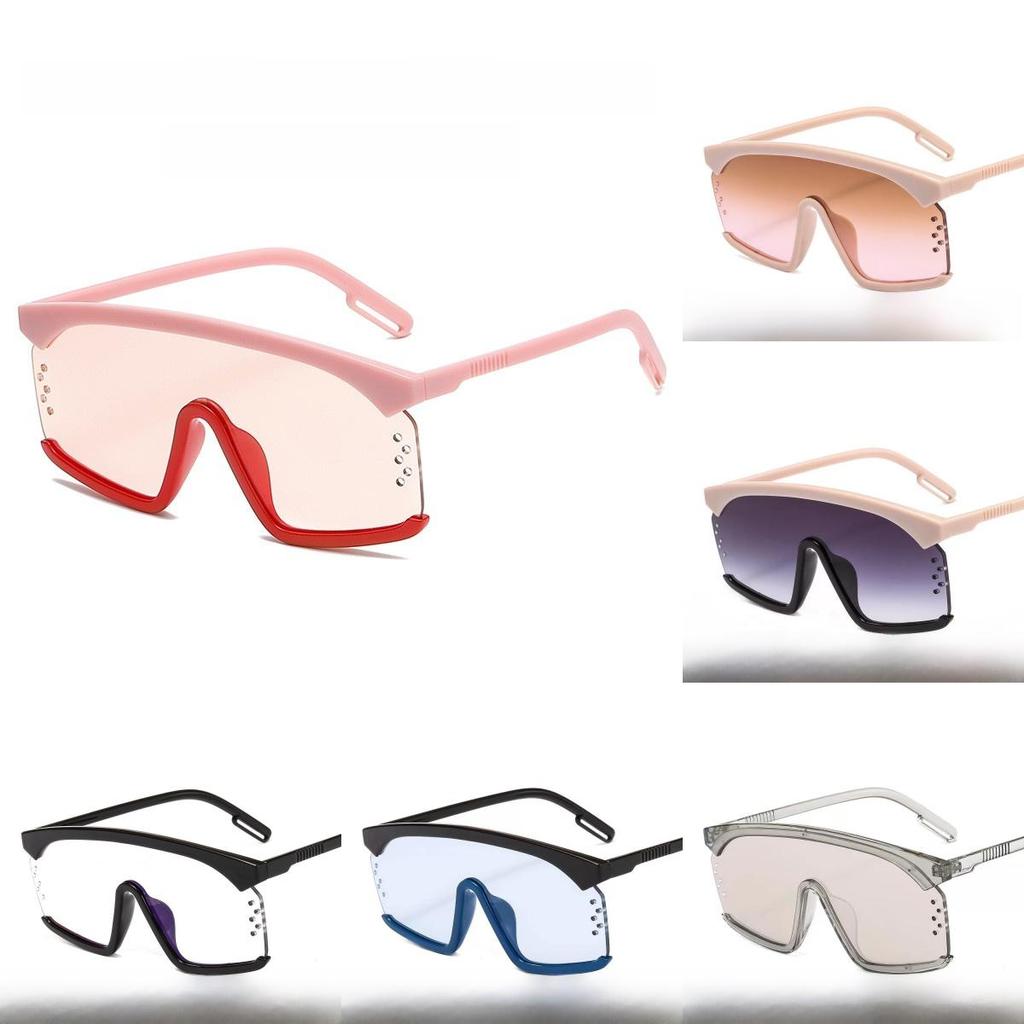 Vintage Retro Large Frame Sunglasses With Gradient Ocean Lenses For Women Summer Fashion