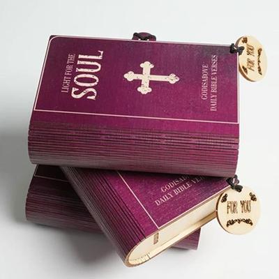 Scatola in Legno con Versetti Biblici e 90 Biglietti di Preghiera Scatola con Scritture Ispiratrici Custodia per Bibbia Cristiana Regalo per Riunioni in Casa
