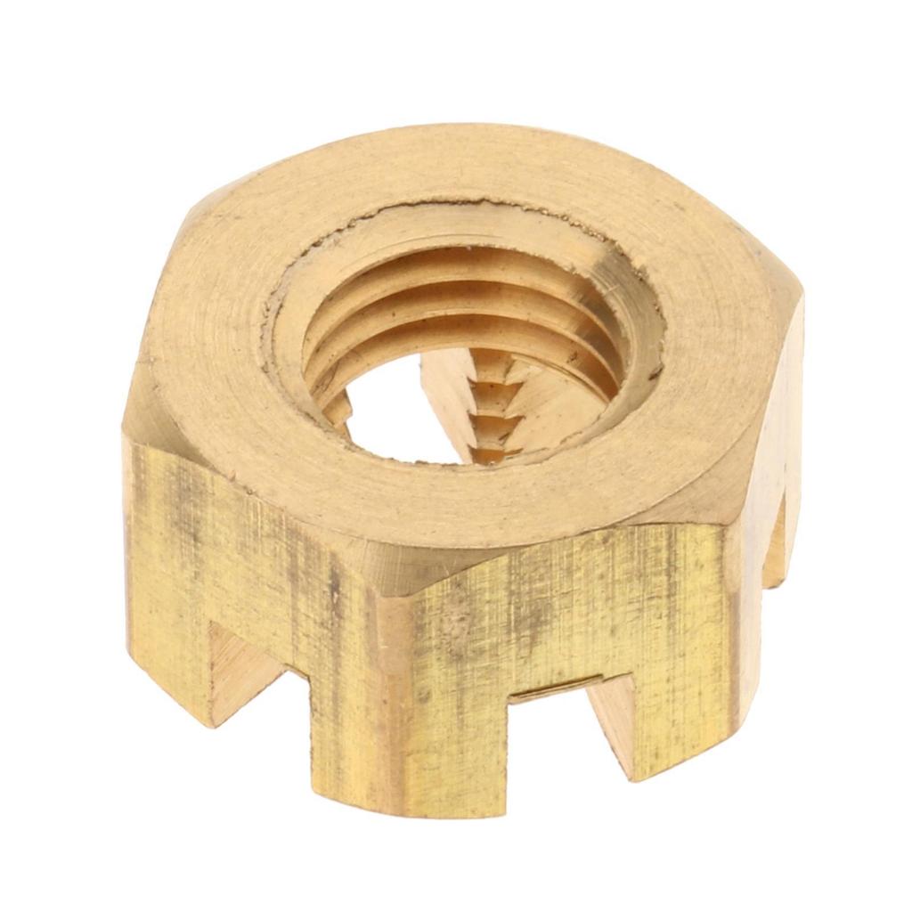Durable Metal Outboard Nut Castle High Performance Engine Accessory Shaft Nut Gold for Yamaha 6 To 15HP