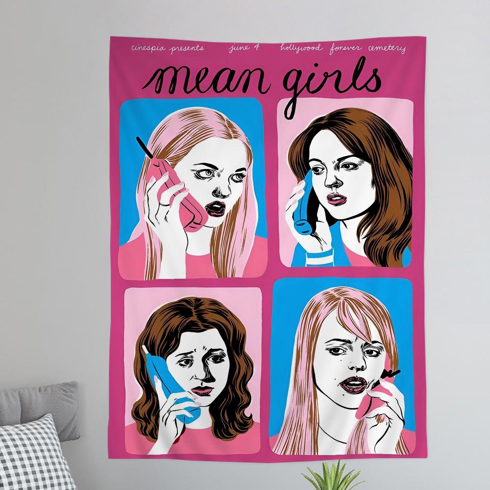 Mean Girls Movie Printed Large Wall Tapestry Indian Buddha Wall Decoration Witchcraft Bohemian Hippie Wall Art Decor