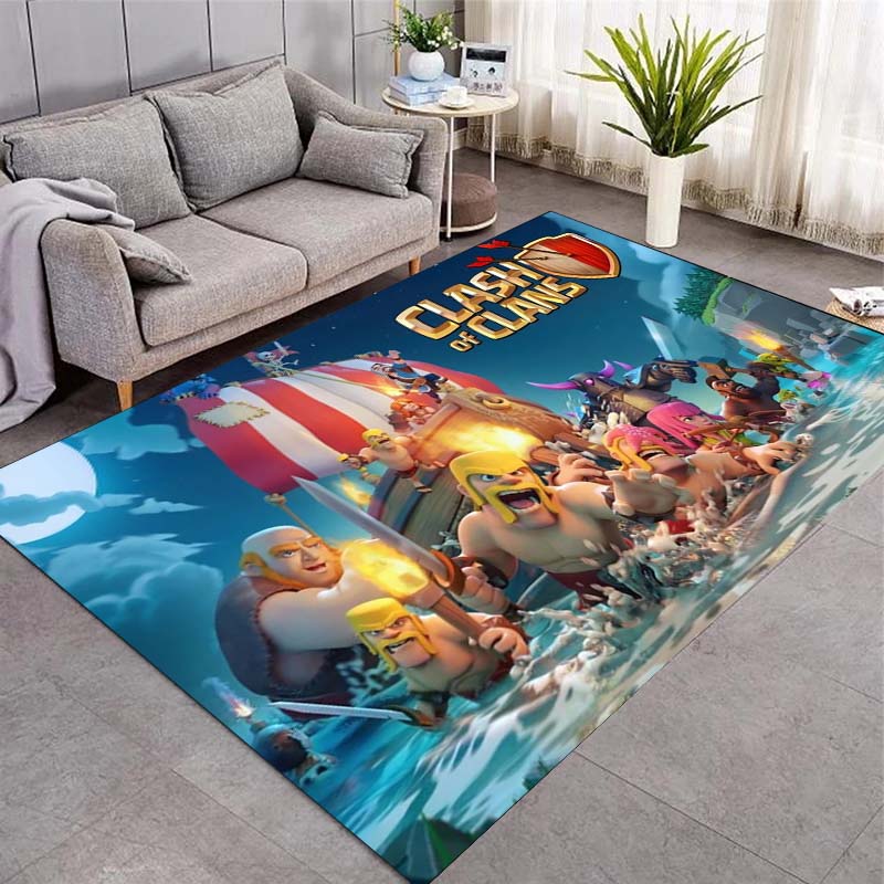 Game Archer Mage Character Print Area Rug Dark Blue Background Floor Carpet Game Fans Living Room Bedroom Home Decor Mat