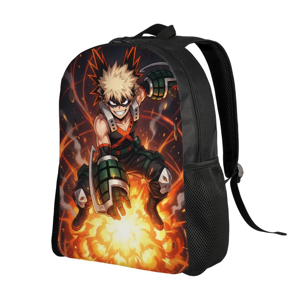 Zaino My Hero Academia per Uomo Donna Impermeabile College Scuola Katsuki Bakugo Borsa Stampa Zaino per Libri