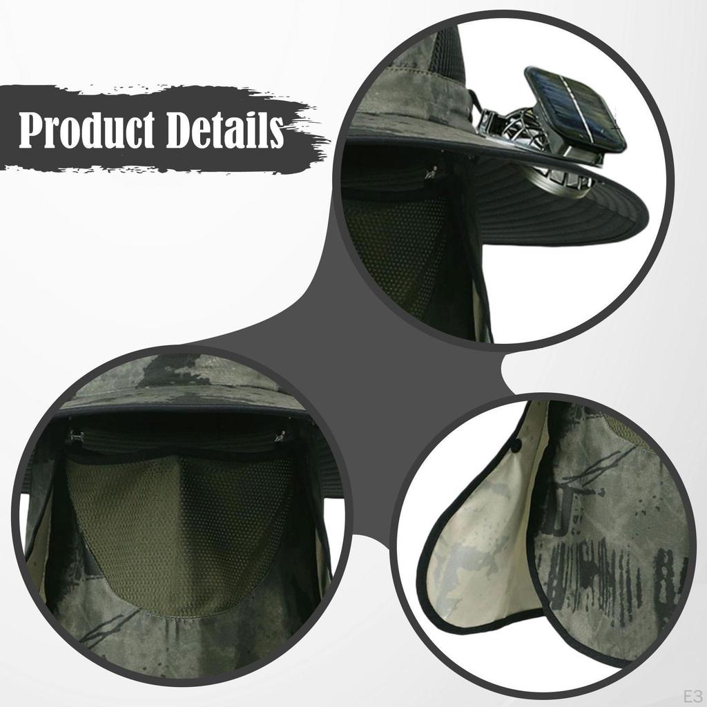Adjustable Sun Hat Featuring A Fan, Suitable for Fishing And Garden Work
