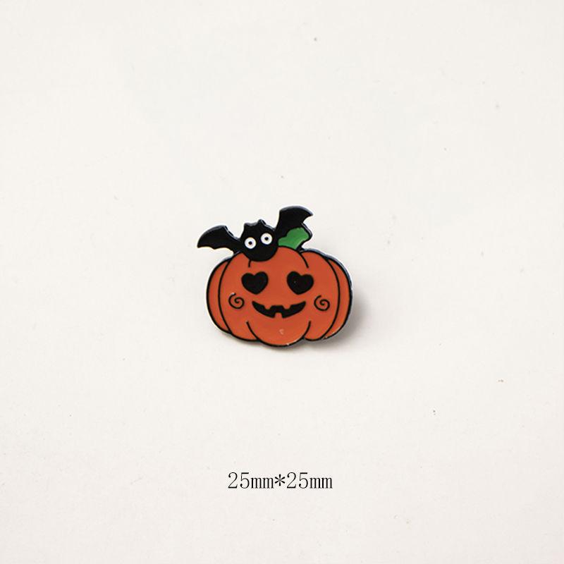Halloween pumpkin ghost cartoon brooch couple cute metal badge cartoon ornament costume pendant