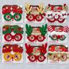 Christmas Plastic Glasses Frame, Merry Xmas Party Costume Eyeglasses, Funny Photo Booth Props, Christmas Decorations for Adults and Kids