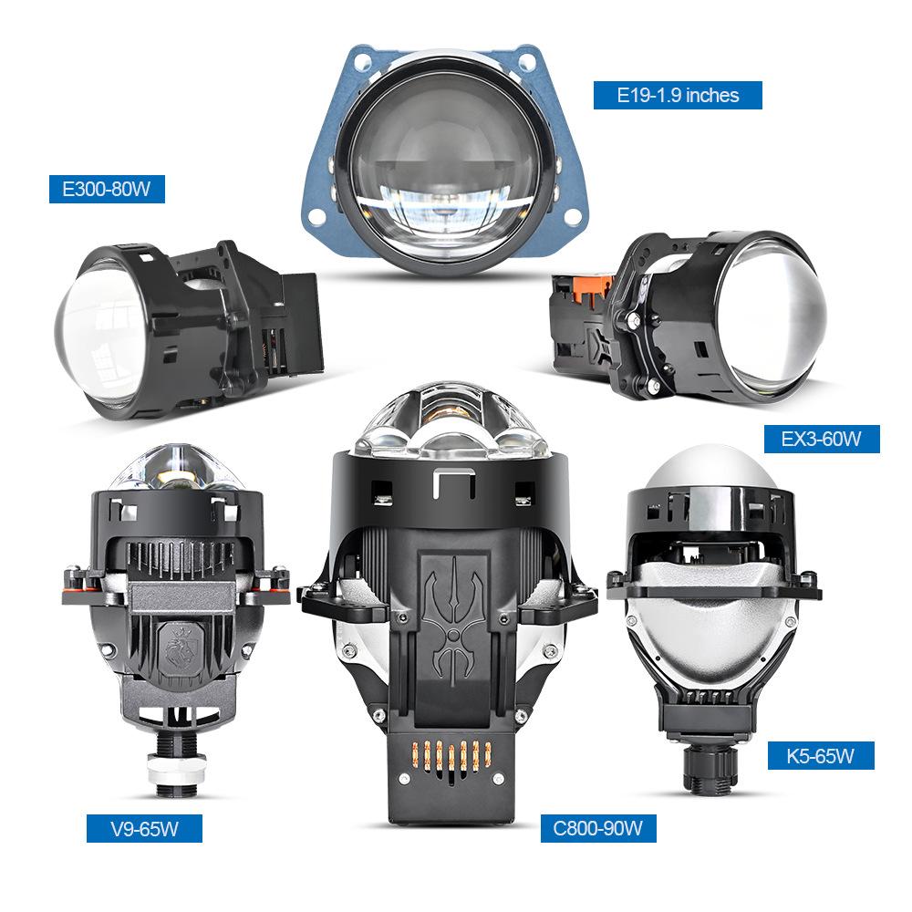 Automobile LED Headlight TIR2.5/3 Inch Lossless Double Lens H4 H7 Double Lamp Cup High Power Laser Lens