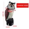 Plastic Nighthawk Sculpture Birds Repellent With Rotating Head Pest Control Fake Owl Decoy Outdoor Bird Deterrent