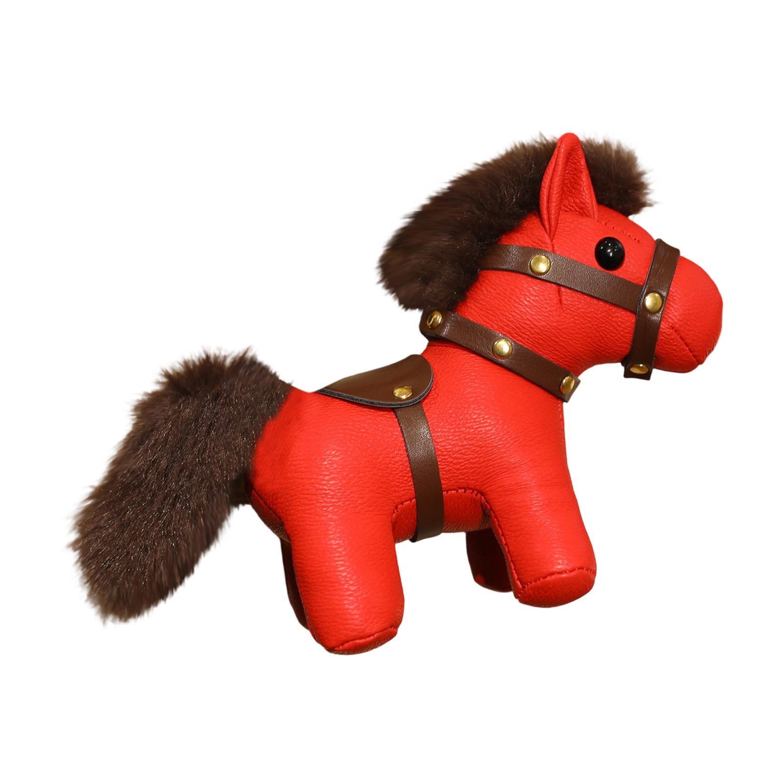 

Horse Doll Pendant Leather Horse Year Mascot Doll One Size красный