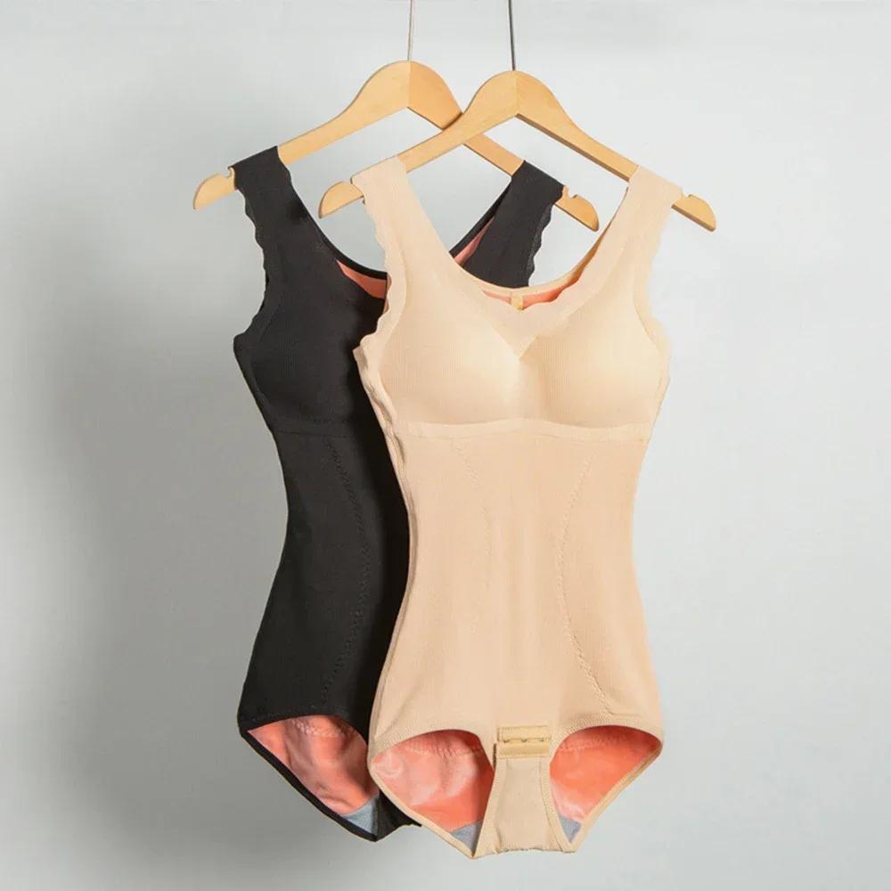 Teplý tvarující body pro ženy, zimní, silné, termální, s břišní kompresí, modelující postavu, body