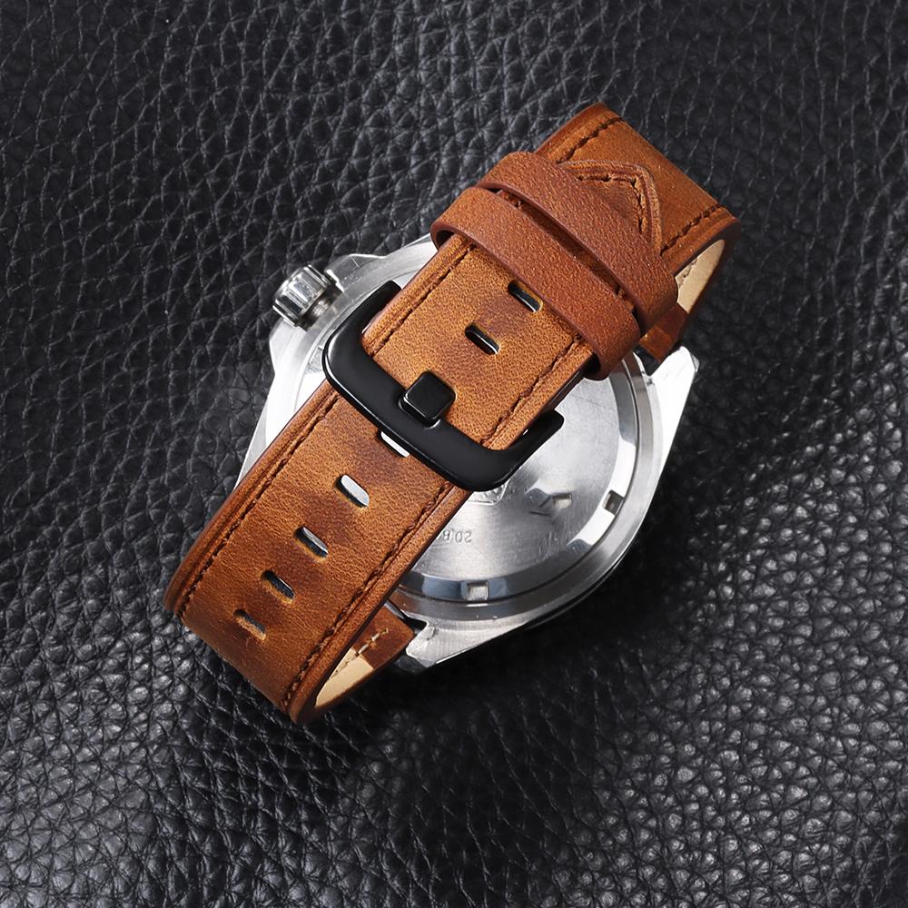 18 20 22 24mm Watch Band Cowhide High Quality Strap Men Women WatchBand Soft Crazy Horse Frosted Wristband for Seiko for Omega