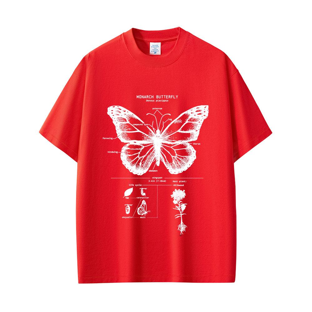 

Monarch Butterfly Anatomy Graphic Tshirt Men Women Casual Oversized Funny Tshirt Unisex Fashion Vintage Short Sleeve T Shirts S