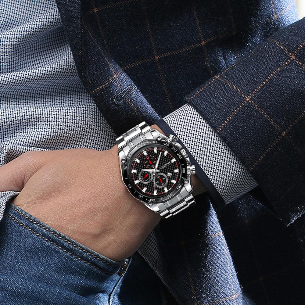 Chenxi Watch, Steel Strap Watch, Men'S Trendy Watch, Student Watch, Waterproof Sports Watch