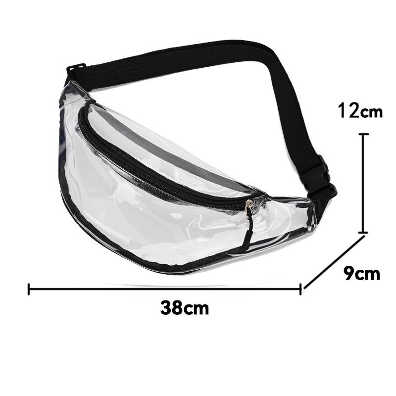 Customizable Transparent PVC Crossbody Bag for Women: Waterproof, with Logo, Ideal for Outdoor Sports & Beach.