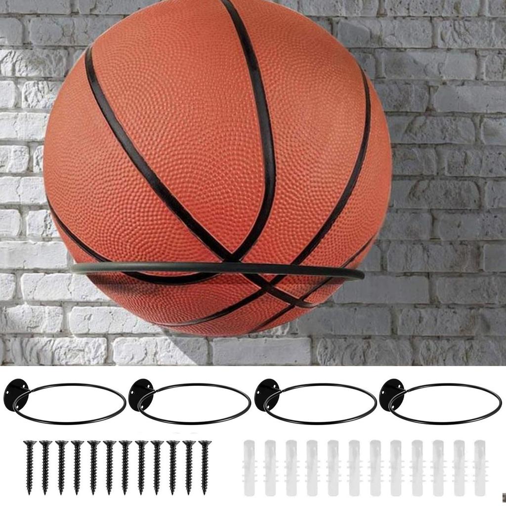 Wall Ball Holder Metal Football Display Stand Wall Mount Multifunctional Ball Storage Holder For Den Living Room Dormitory