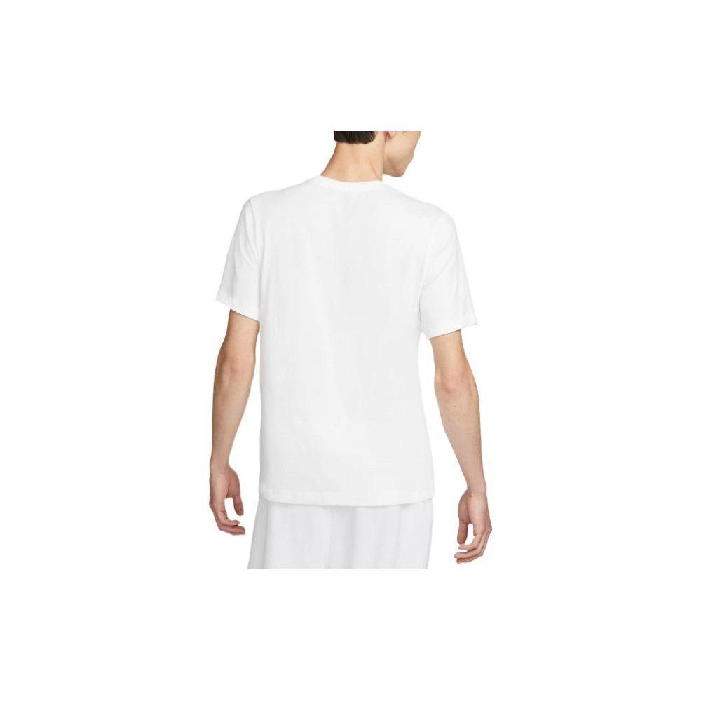 Nike T Shirts Men's White Crew Neck Moderate Straight Fit DR7816-100