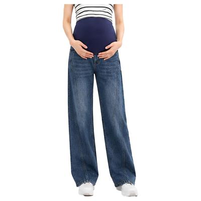 [Onabebi] Maternity Pants Jeans for Women, Adjustable Waist, Casual, with Pockets, Suitable for Early and Late Pregnancy, Breathable, Relaxed Fit, Sty