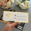 WIFI Sign Mirror Wall Stickers 3D Acrylic Rewritable Handwriting Account and Password For Public Shope Signage Decorate