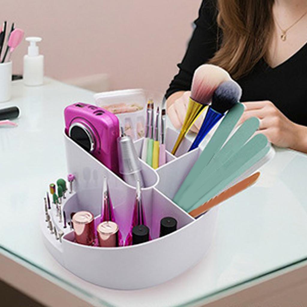 Nail Tool Holder with 18 Hole 7 Separate Compartments Nail Drill Holder for 3Celsius32 Inch Bits