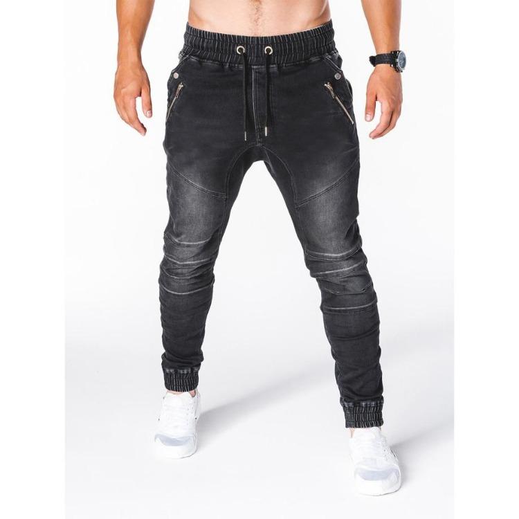 Men Skinny Jeans Slim Fit Stretchy Ripped Biker Denim Pants Elastic Waist Jogger Harem Pants for Men