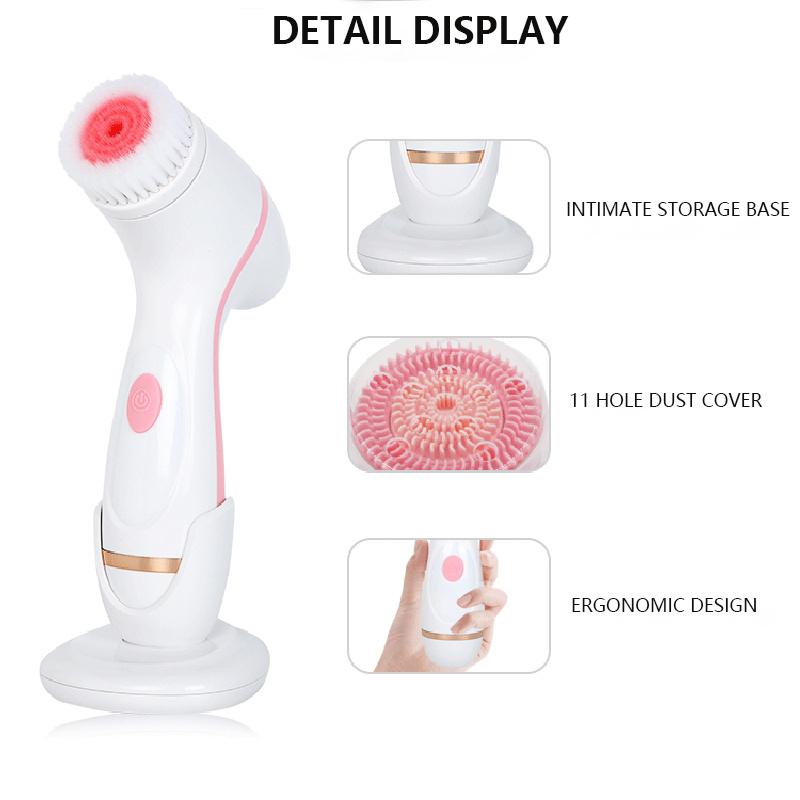 Kinsei Beauty 3 In 1 Electric Cleansing Brush Sonic Rotating Cleansing Brush Galvanic Facial Spa System Deeply Clean and Remove Blackheads