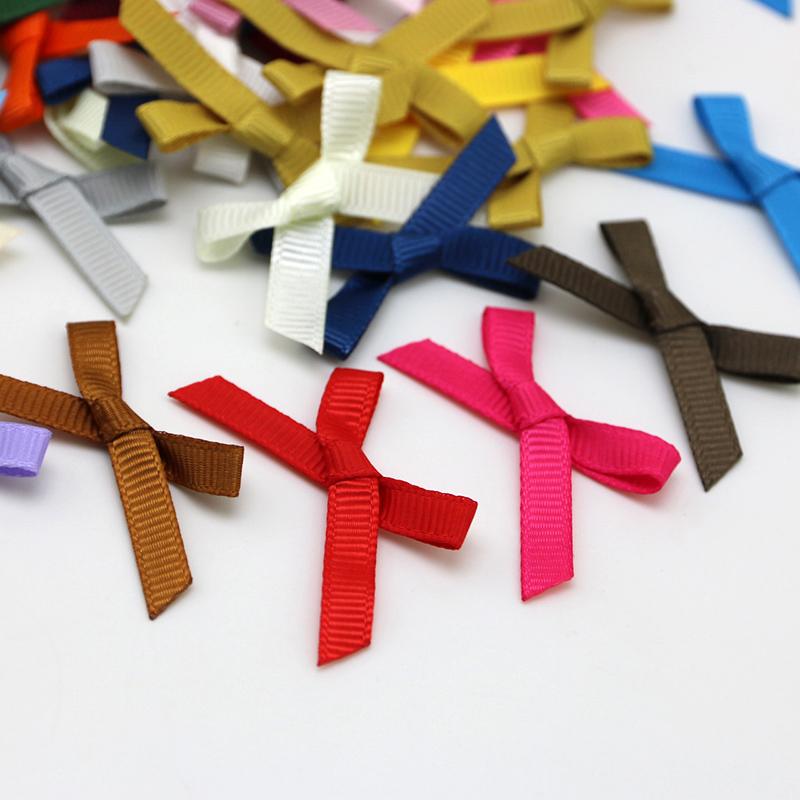 (50pcs Pack) 4cm Mixed Color Grosgrain Ribbon Bows for Gift Box Vase Home Clothing Packaging Christmas Decorations Wholesale Tie