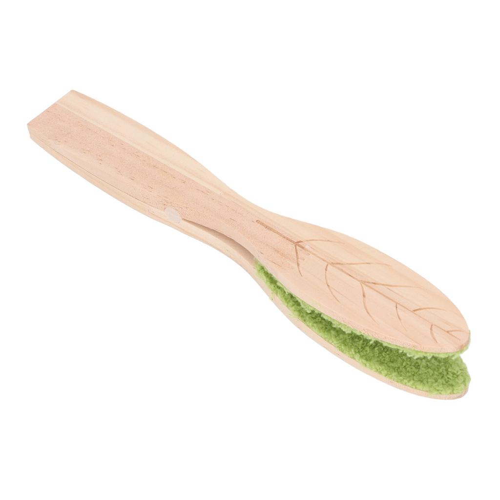 Portable Leaf Cleaning Tongs Wood Handle Fiber Cloth Cleaning Tool for Indoor Courtyard Plant Leaves
