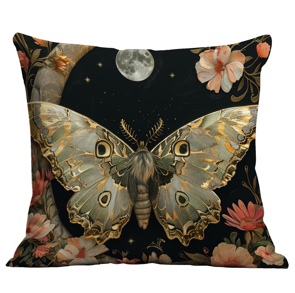 New Imitation 3d Butterfly Printed Pillowcase Retro Home Sofa Cushion Pillowcase Decoration