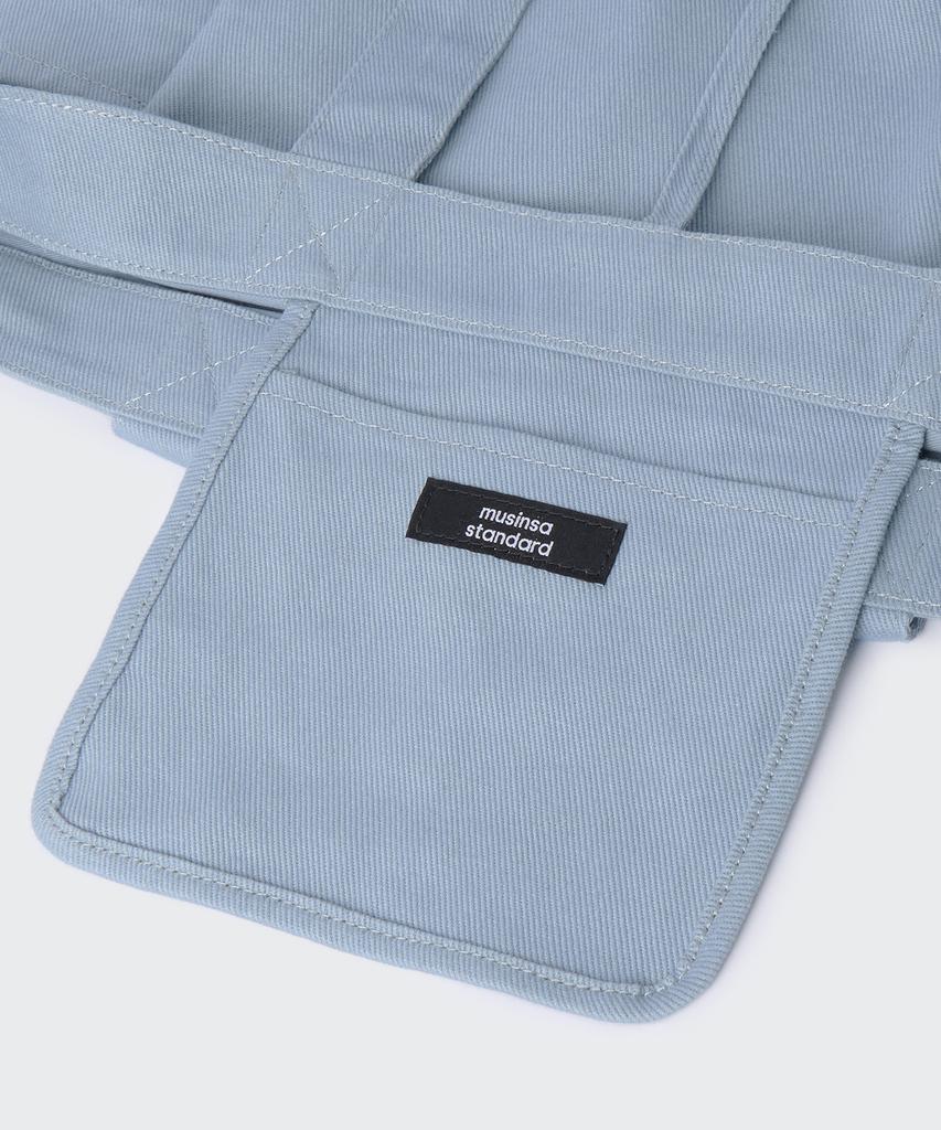 Musinsa Standard Woman Women'S Washed Cotton Shoulder Bag [Sky Blue]
