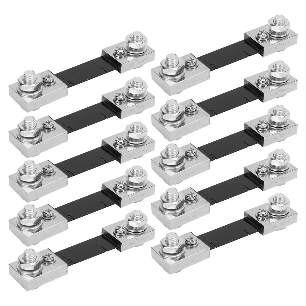 10PCS 75mV DC Current Shunt Resistor Resistance Manganese Copper Alloy for Ammeter Shunt FL?2 75A
