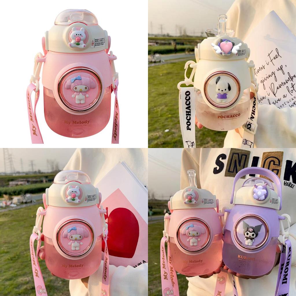 High-quality Tritan Cartoon Water Bottle For Girls With Large Capacity And Cute Design Perfect For Summer!