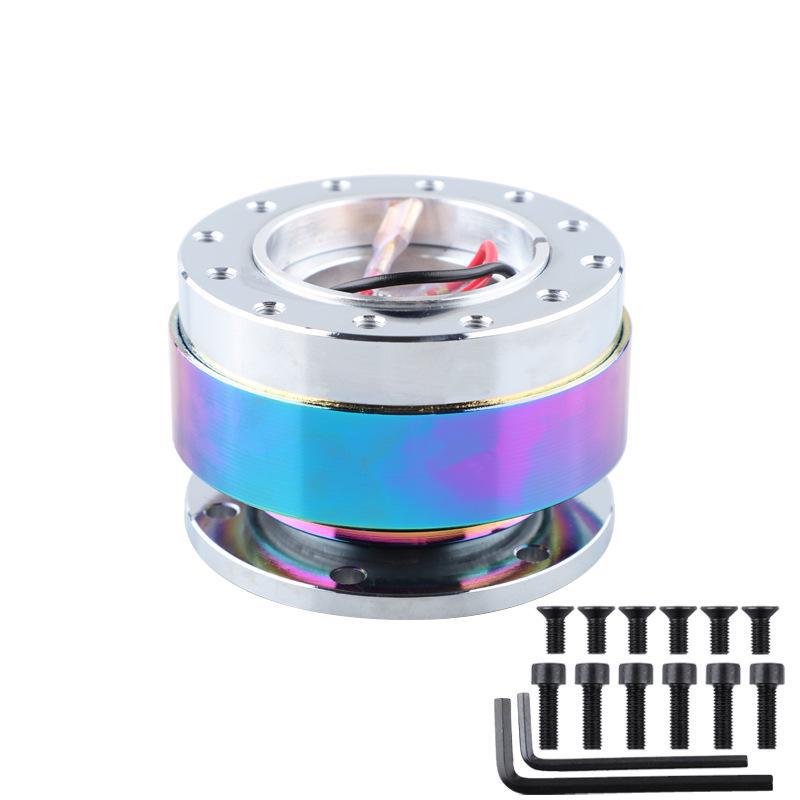 Быстросъемный адаптер рулевого колеса гоночного автомобиля для удобной модификации. Противоугонное основание для быстросъемного рулевого колеса.