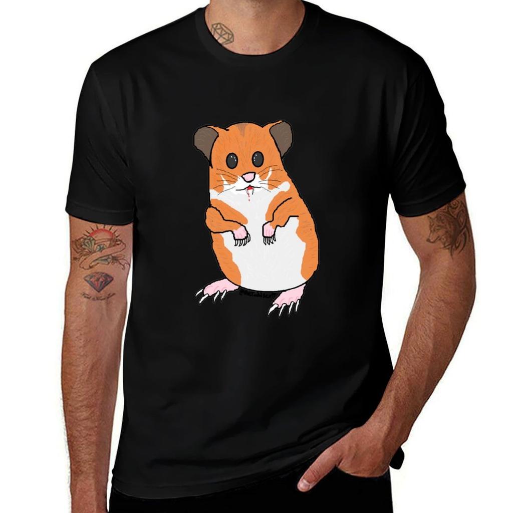 Vampir Hamster T-Shirt Mann T-Shirts Für Männer Lässiges Mann T-Shirt Grafik Mann T-Shirts Für Männer T-Shirt