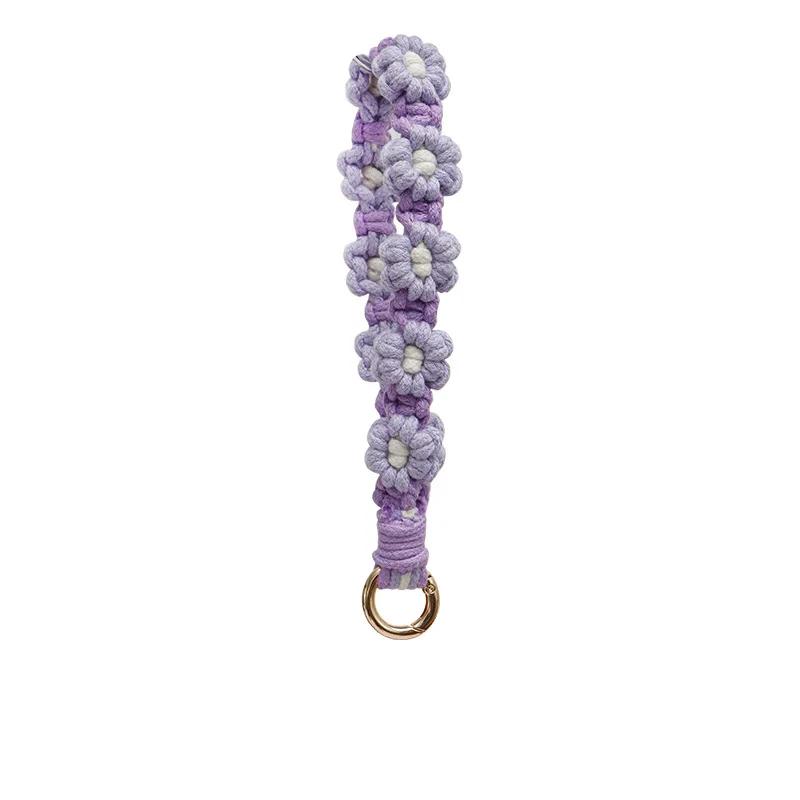 Handy-Lanyard, Blumen-Handykette, Handgewebt, Hochwertiges Kamera-Lanyard, Ins-Anhänger, Gänseblümchen-Handy-Lanyard für Damen