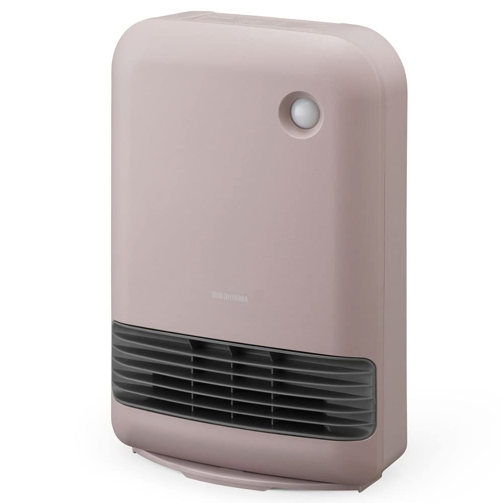 Iris Ohyama Large Air Volume Ceramic Fan Heater Heating Equipment Electric Feet Small Warm Air Energy Saving Dressing Room with Motion Sensor Pink