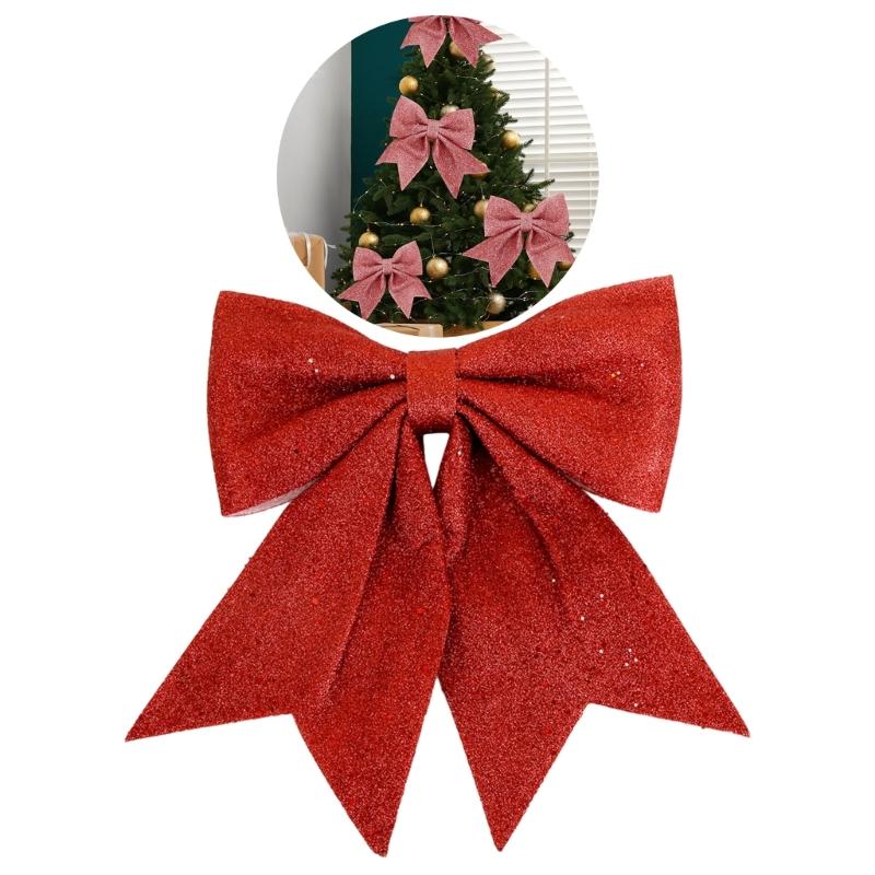 Christmas Tree Bowknot Decoration for Home Party Bows Ornament DIY Accessories