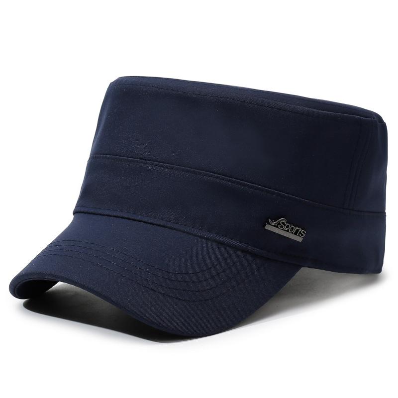 Men's Flat Top Hat Outdoor Sun Protection Hat Middle-Aged Sports Cap