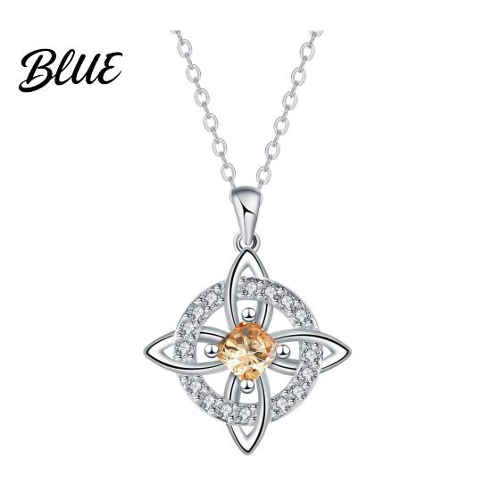 Ancient Symbolism Jewelry Celtic Knot Necklace Witches Birthstone Sparkling Symbol