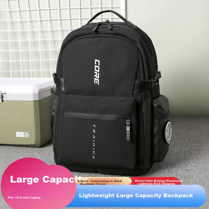 COW Men's Backpack Oxford Cloth Multifunctional Large Capacity High School College Student Travel Commuter