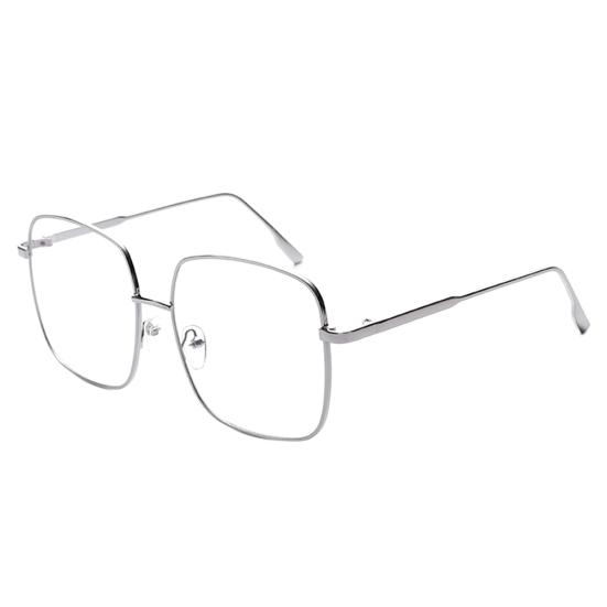 Fashion Unisex Square Metal Myopia Frame Glasses Anti-blue Eyewear Spectacles