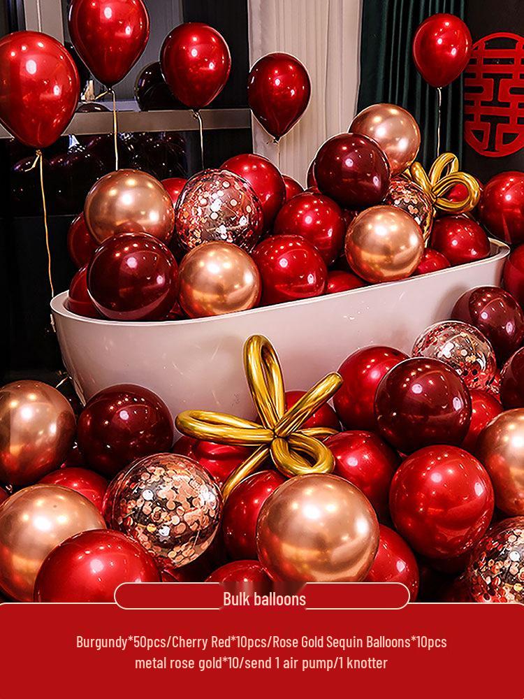 Rustic Wedding Balloon & Venue Decoration Set: Bridal Chamber Supplies & Reception Guidance