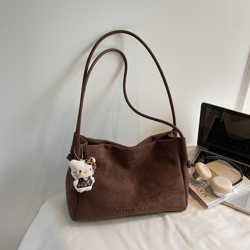 Retro Large-capacity Tote Bag Women's Autumn New Fashion Simple Casual Commuter Shoulder Bag Underarm Bag