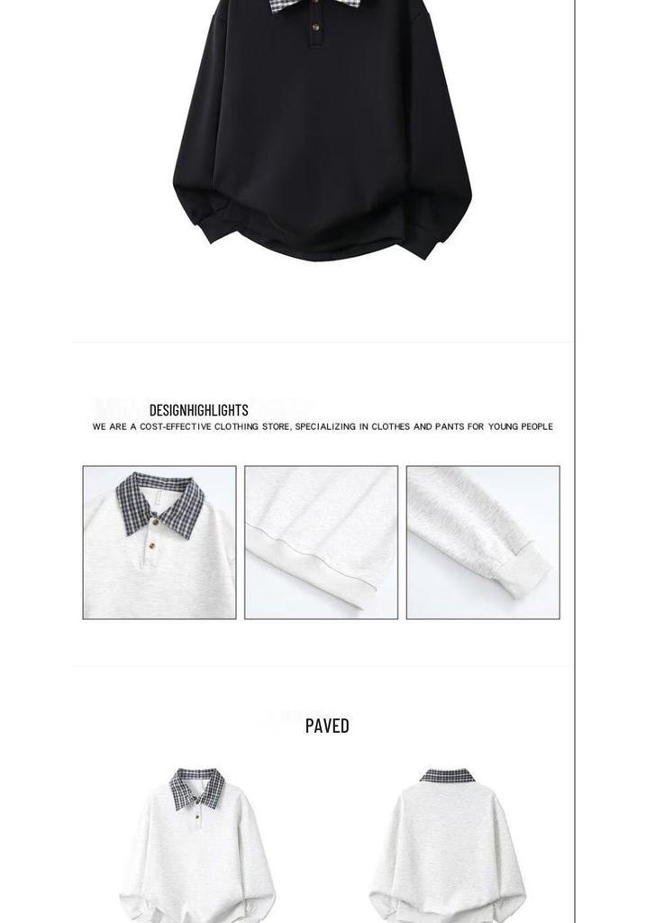 Plaid Patchwork Lapel Hoodie - Unisex, Youthful & Versatile, Academy Style