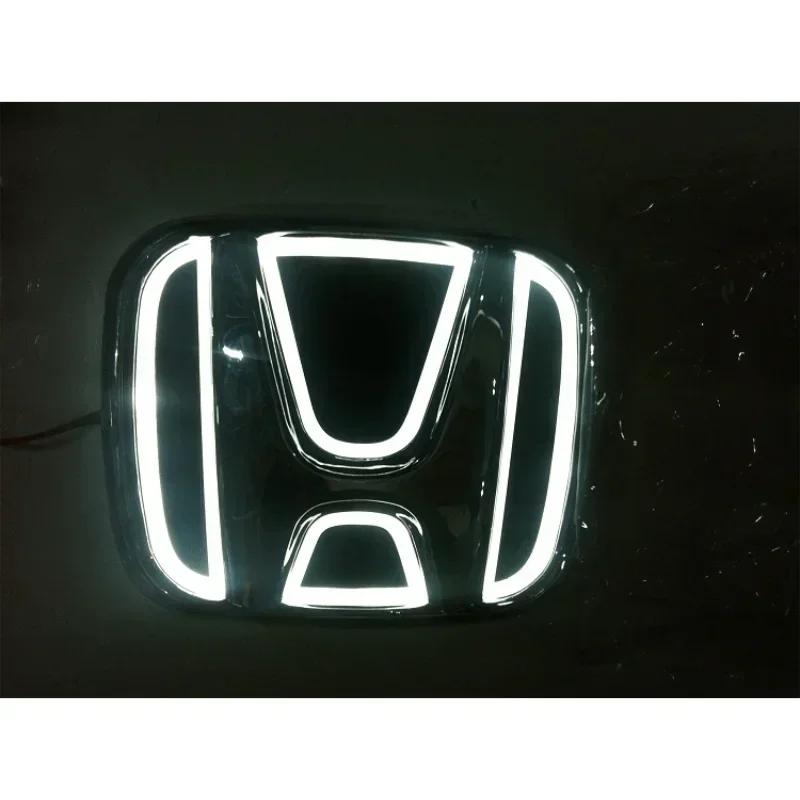 

5D Car Rear LED Emblem Light Badge Sticker for Honda Logo Fit Civic Accord Odyssey Pilot CRV XRV City Auto Decals Accessories 9.0cm X 7.5cm